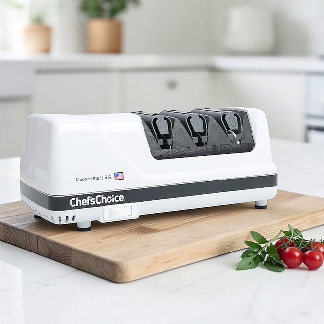 미국 쉐프초이스 No.120 3단 전동 칼갈이 칼연마기, 화이트, 1개