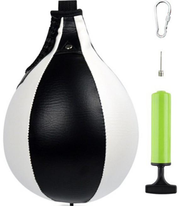 복싱 샌드백 펀치 입식타격 트레이닝 스피드볼, 블랙 + 화이트