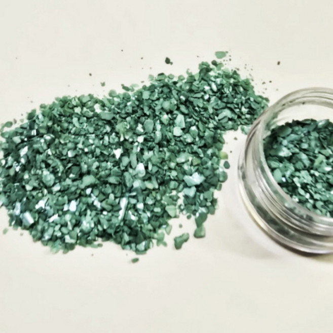 공예재료 천연자개가루 약12~15g 초록색, 1개, 공예품