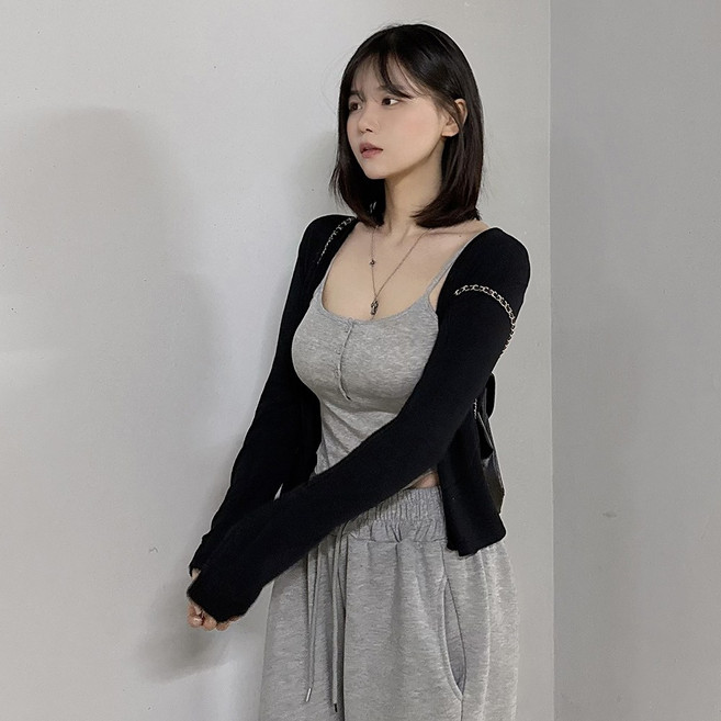 VANANA2 국내제작 부드러운 살랑 간절기 슬림핏 크롭 여성 봄가디건 얇은가디건