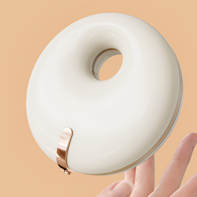 라이프리 관리도구 포함 치아교정기 보관함 유지장치 틀니 케이스, 1개, 크림색