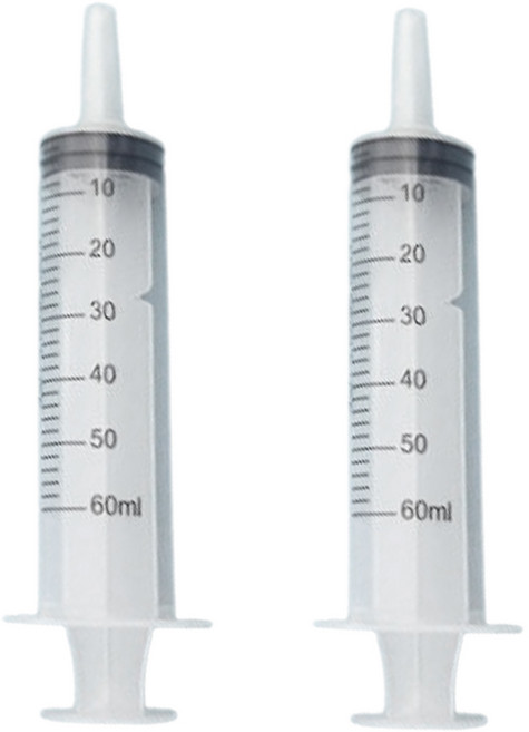 제이팩 반려동물피딩용 주사기, 2개, 반투명