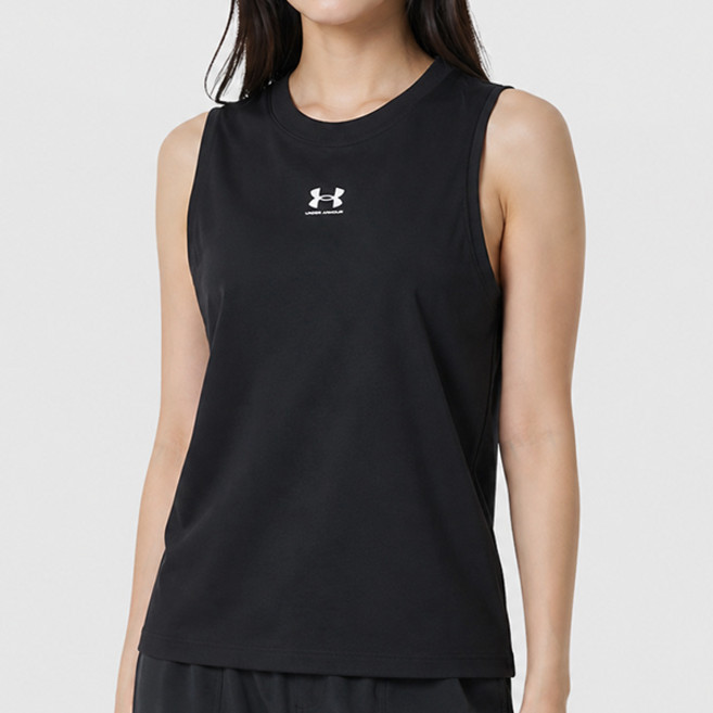 언더아머 Under Armour rival Muscle tank women 민소매 나시 상의 스포츠웨어 블랙