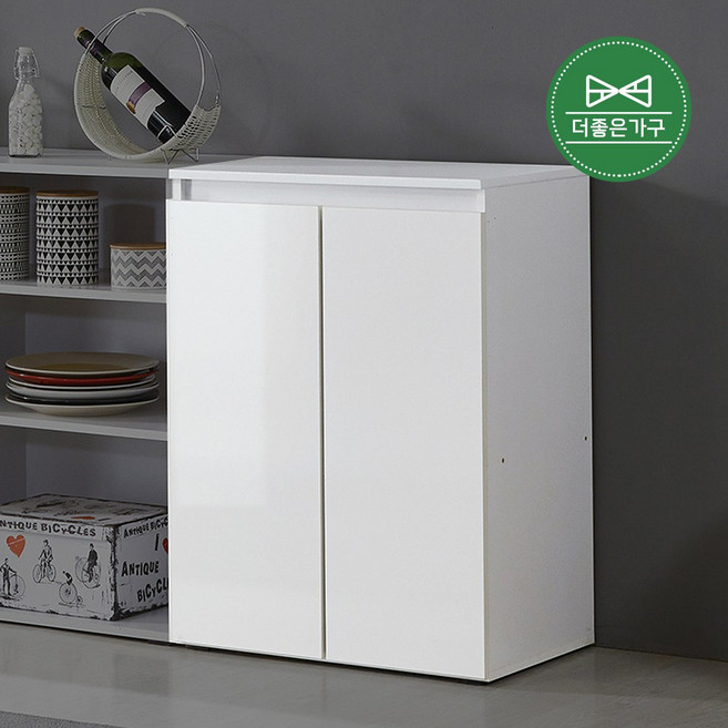 양문도어 부엌 낮은 수납장 600, 화이트
