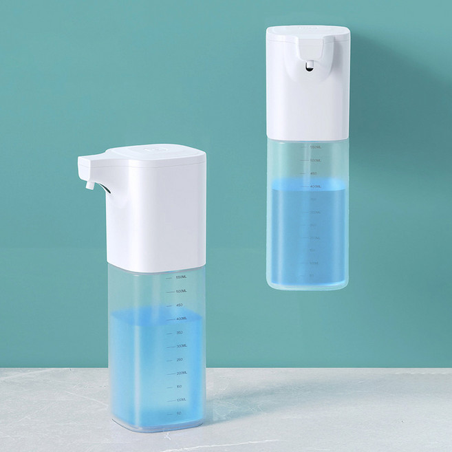 HK sell 잘나와 젤타입 주방세제 욕실 KC인증 2000mAh 건전지 벽부착 대용량 디스펜서, 화이트, 1개