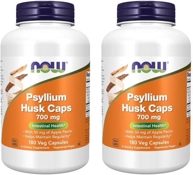 나우푸드 실리엄 허스크 700mg 베지 캡슐, 180정, 2개