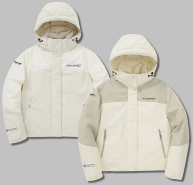 백화점정품 디스커버리 여성 숏패딩 고어 구스다운 윈드스토퍼 방풍 겨울 자켓