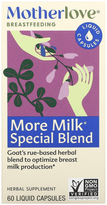 Motherlove 수유 중인 산모용 More Milk 스페셜 블렌드 액상 캡슐 60정 Motherlove (마더러브), Motherlove, Breastfeeding, Mor, 1개