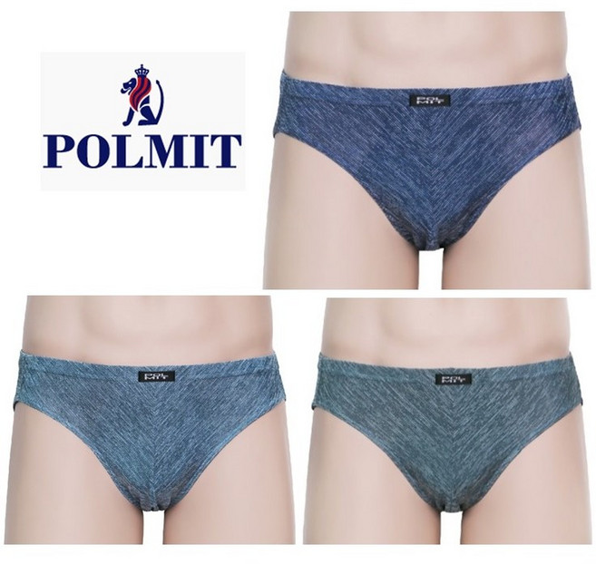 폴밋 천연 인견 남자 삼각팬티 브리프 3매입 세트