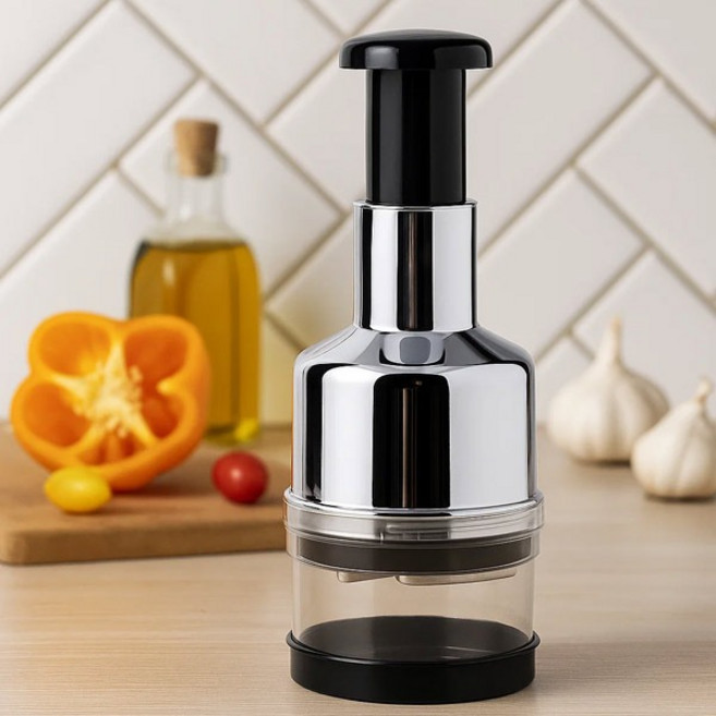 야채다지기 마늘다지기 차퍼야채 고추 이유식 고기 양파, 1개, 실버