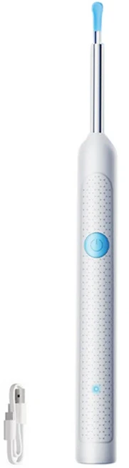 카메라가 장착된 스마트 비주얼 왁스 제거 도구 검이경 귀 청소기 충전식 피커 건강 관리 세트, 01 빠른, 04 White 1PCS