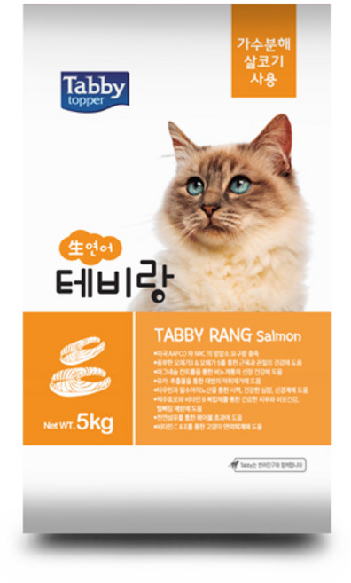 테비랑 고양이사료, 연어, 5kg, 1개
