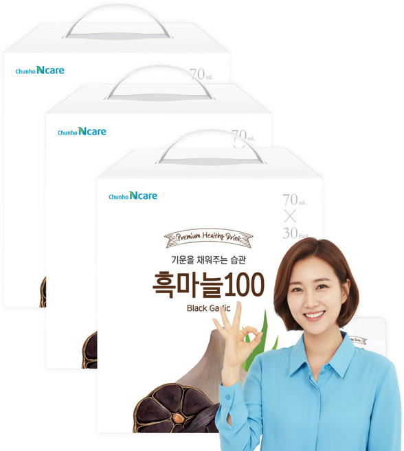 천호식품 흑마늘진액 천호엔케어 흑마늘100 70ml X30포, 2.1L, 3개
