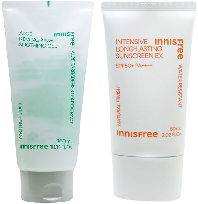 이니스프리 알로에 리바이탈 수딩젤+인텐시브 롱래스팅 선스크린 EX, 1개