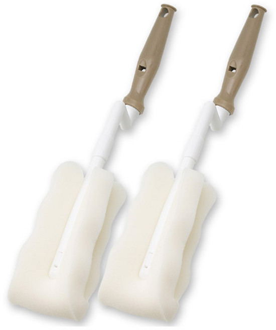 베이비베어 젖병솔 2개/필터폼 스폰지/색상 택1, 2개, 네이비