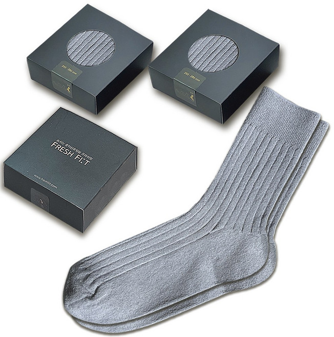 남성 골지 중목양말 - 땀안차고 발냄새 없는 프리미엄 종이섬유양말 프레쉬핏