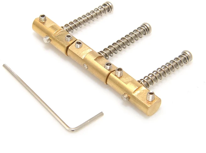 기타 브릿지 안장 3 개 텔레 교체용 황동 소재 튜닝 고토 보정, A Set C, 1개