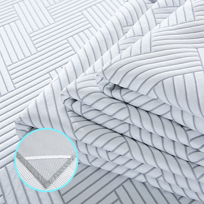 여름 쿨매트 냉감패드 세탁가능 4면 고정 밴드 SS Q K, 흰색