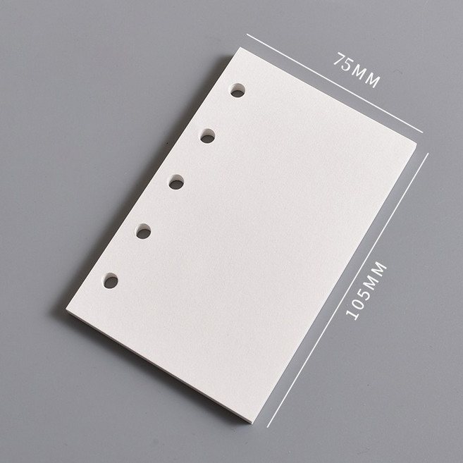 M5 미니 다이어리 속지 먼슬리 위클리 줄노트 꾸미기 5공 내지, 01 : 무지_화이트