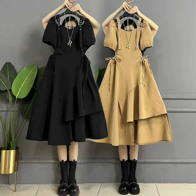 빅사이즈 캉캉 원피스 스커트 프릴 드레스 2XL - 6XL