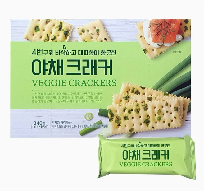 대파향 야채 크래커, 2개, 340g