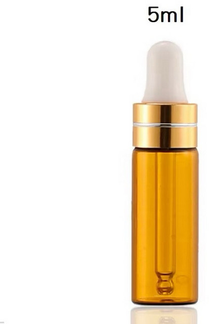 茶色玻璃滴管瓶, 1個, 5ml-茶色玻璃滴管精油瓶