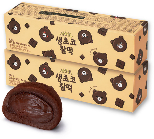 화과방 심쿵한 생초코찰떡(40gx8개입), 2세트, 320g