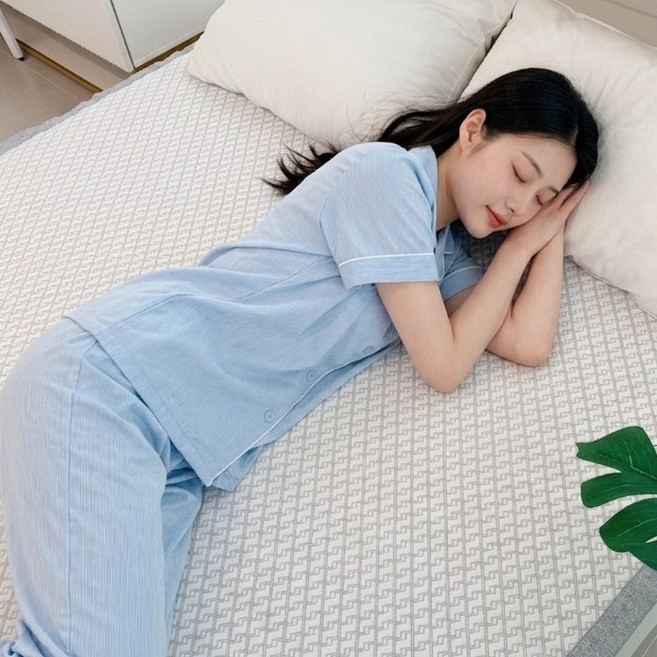 아이스 쿨링 냉감 침대 패드 바디필로우 시원한 여름, 쿨매트, 냉감패드_지그재그 그레이
