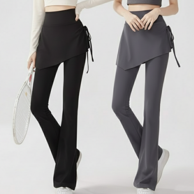 하이웨스트 치마 부츠컷 레깅스 2개세트