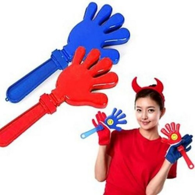 응원도구 손짝짝이 (축구 경기장 응원막대 응원소품 캐스터재츠 나팔, 1개