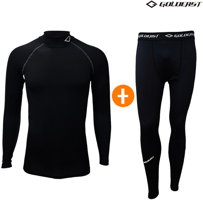 골드이스트 남성 보온 스포츠 기모 국민 언더티+위너 타이즈 세트 겨울 방한