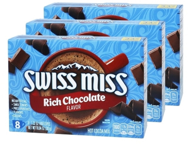 스위스미스 리치 초콜릿 코코아 프레이버 분말, 37.625g, 8개입, 3개