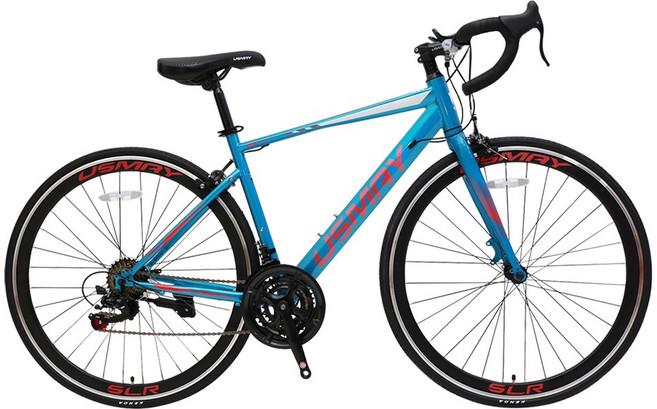 SPORTONE U9 SP 700C彎把21速公路車搭載安全副煞把設計 專為入門練騎而生的男女學生公路跑車首選, 藍色, 1個