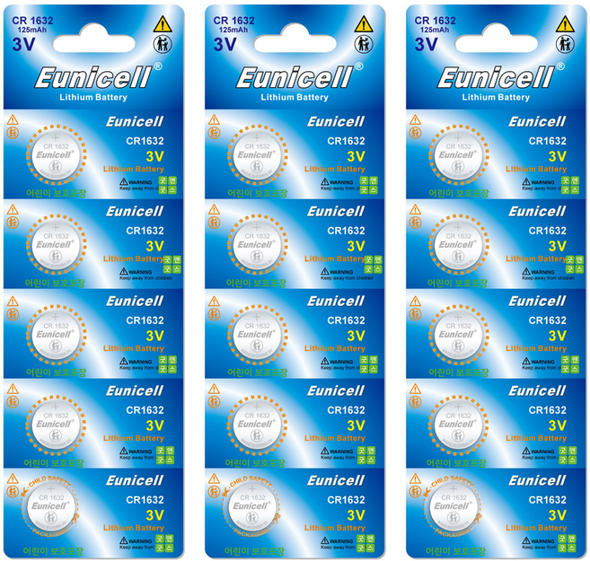 굿앤굿스 CR1632 유니셀 Eunicell 코인 건전지, 3개, 5매입
