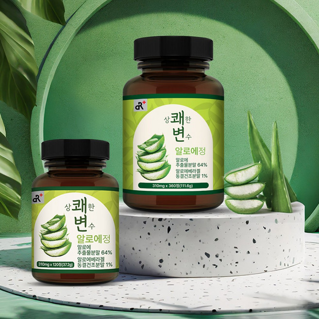상쾌한변수 알로에정 2종 (360정+120정), 1개, 148.8g