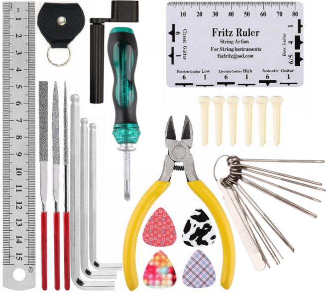 기타 수리 공구 일렉 어쿠스틱 통기타 케어 실속형, 1개