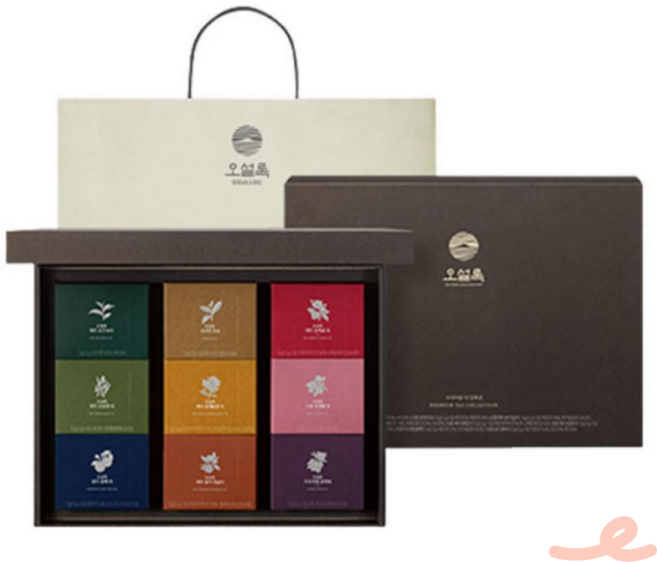 오설록 프리미엄 티 컬렉션 90입 선물세트, 티백 9종 x 10p + 쇼핑백, 20세트