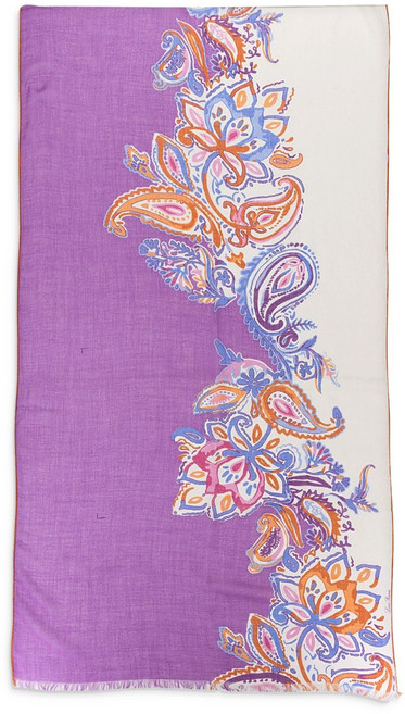 로로피아나 페이즐리 프린트 스카프