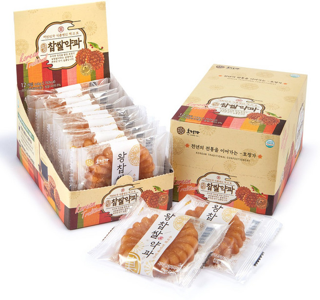 호정가 왕찹쌀약과 (12개입) / 달콤한 전통한과 과자, 648g, 1개