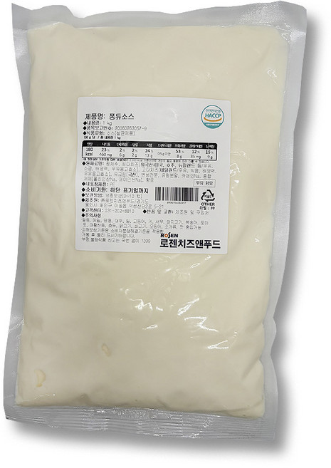 로젠치즈 퐁듀소스 (냉장), 1kg, 1개