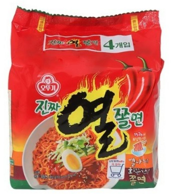 회끈하게 매운 진짜 열쫄면 오뚜기 진짜열쫄면 (153g 4개), 1개, 153g