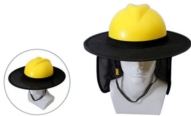 공사 현장 안전모 반사 햇빛가리개 블랙 원터치 챙형, 안전모 블랙 챙햇빛가리개, 1개