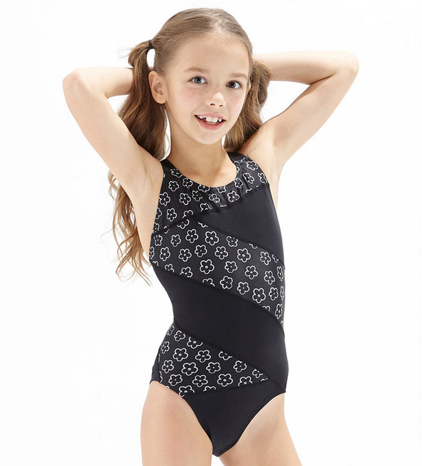 후그 여아수영복 슬라이스 X-back 탄탄이 GXT328