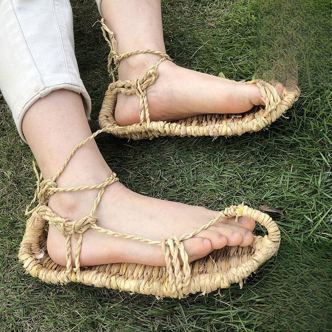 COSYEVNO 남성 전통 수제 꼬임 샌들 여름 캐주얼 신발 CLXnslx-016