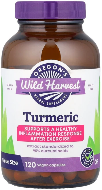 오레곤스와일드하베스트 강황 젤라틴 캡슐 120정 - 쿠팡