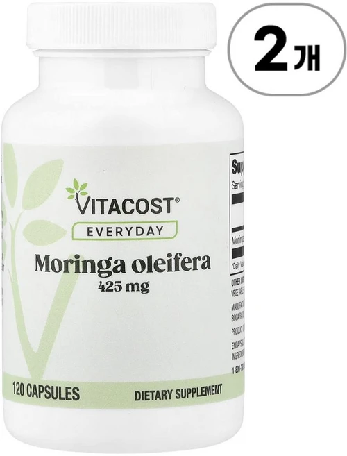 비타코스트 에브리데이 모링가 올레이페라 425mg Vitacost Everyday Moringa Oleifera 425 mg 120정, 2개 - 쿠팡