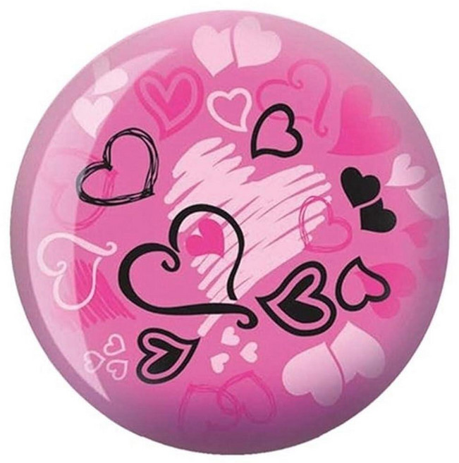 Brunswick Bowling Products Hearts Glow Viz-A-Ball 볼링공 4.5kg(10파운드) 핑크/블랙 4.5kg(10파운드), Pink/Black