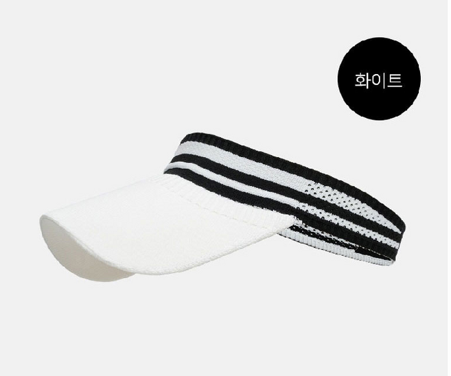 니트 썬캡 골프썬캡 통기성좋은 예쁜 골프필드룩 남녀공용 커플골프룩, 화이트, 1개