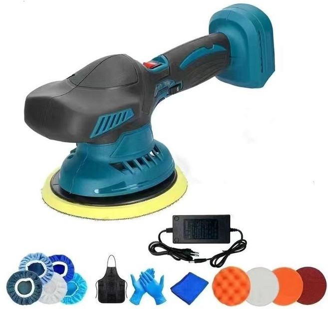 無線汽車打蠟拋光機 鋰電美容打磨機, 21V6寸打蠟機全能版,4.0AH壹電壹充
