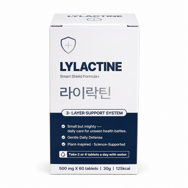 8위 - 라이락틴 500mg X 60정 1박스 LYLACTINE 면역 케어 쉴드 포뮬라 유산균, 1개